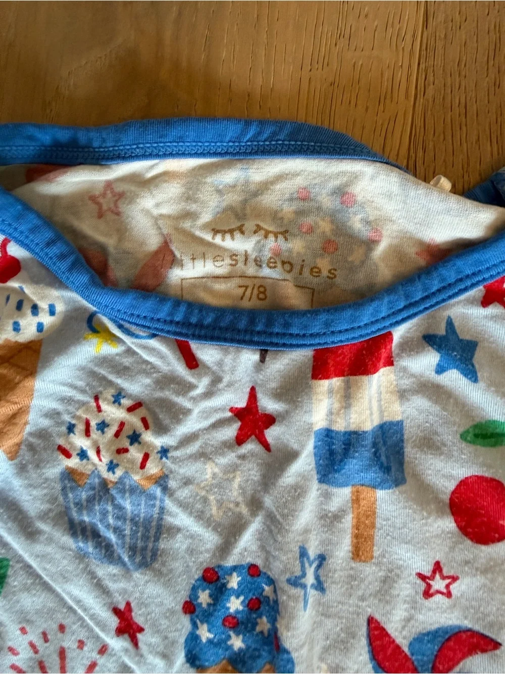 Little Sleepies Blue-Trim Summer Treats Pajama Set